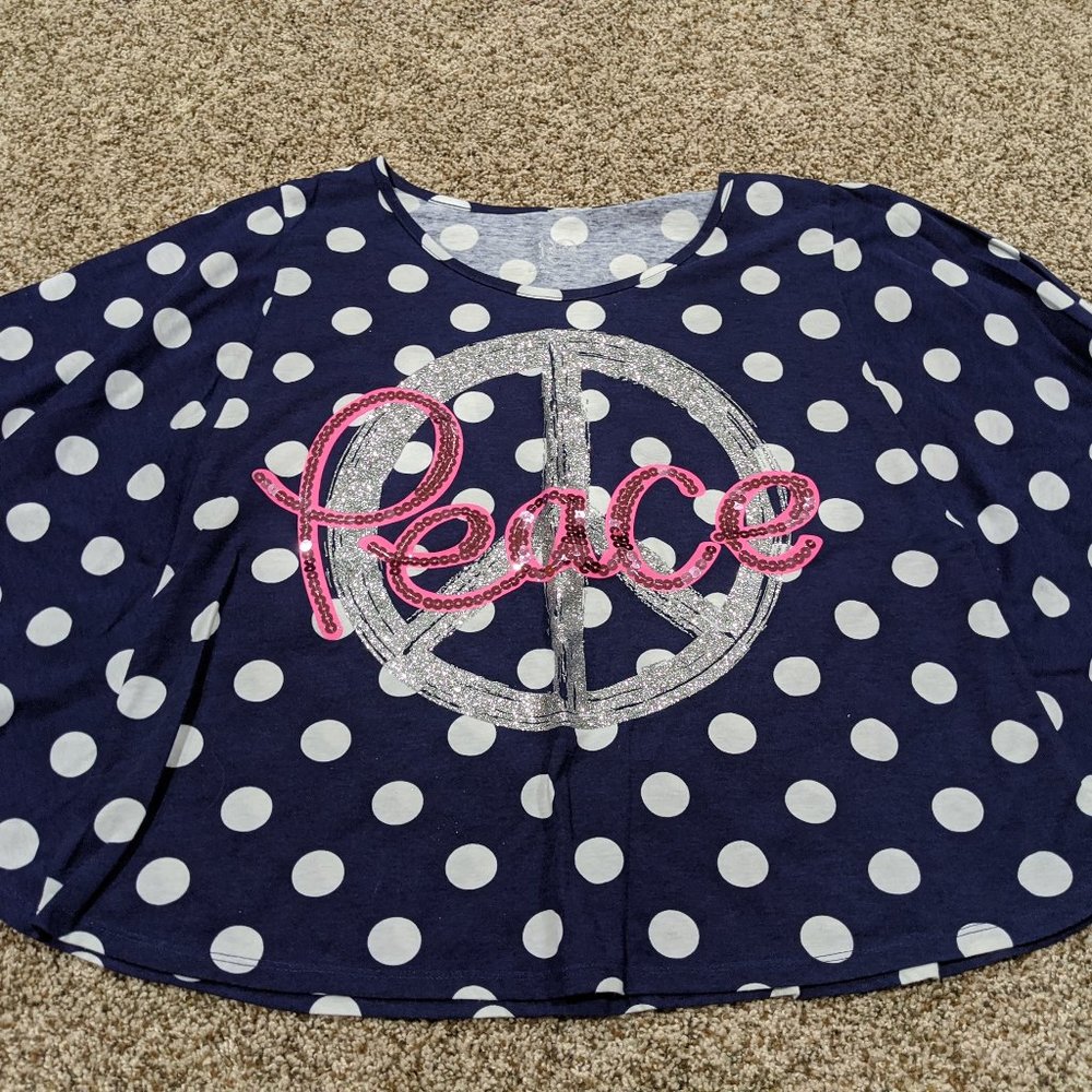 Justice Polkadot Crop Top - Size 20
